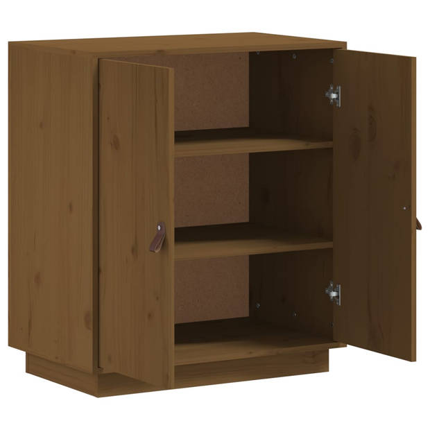 vidaXL Dressoir 65,5x40x75 cm massief grenenhout honingbruin