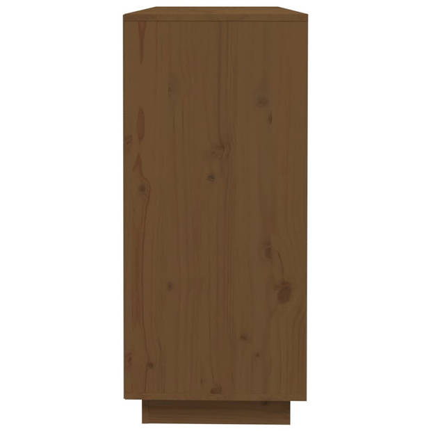 The Living Store Dressoir Massief Grenenhout - 110.5 x 35 x 80 cm - Honingbruin