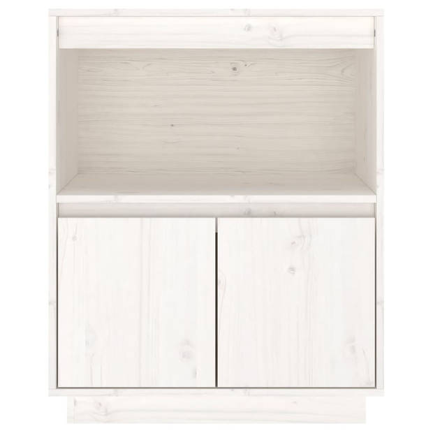 The Living Store Dressoir - Grenenhout - 60 x 34 x 75 cm - Wit