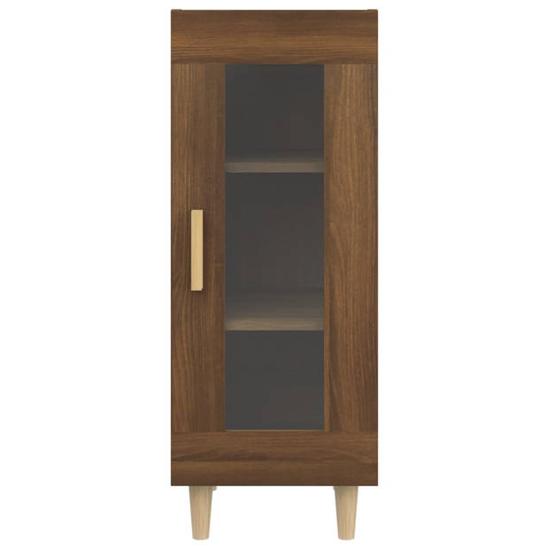 The Living Store Dressoir - Houten Poten - 34.5 x 34 x 90 cm - Bruineiken