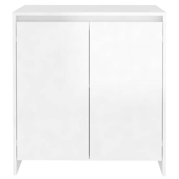 The Living Store Dressoir 70x41x75 cm bewerkt hout hoogglans wit - Keukenkast