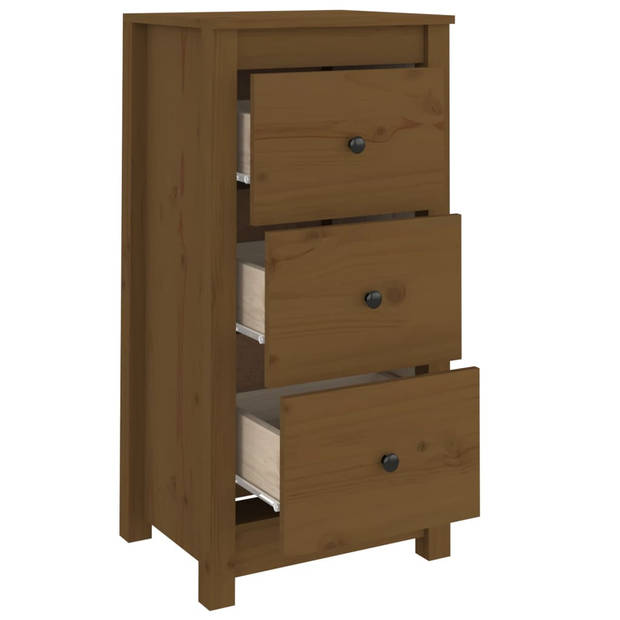 The Living Store Dressoir Grenenhout - Bijzetkast - 40x35x80 cm - Honingbruin