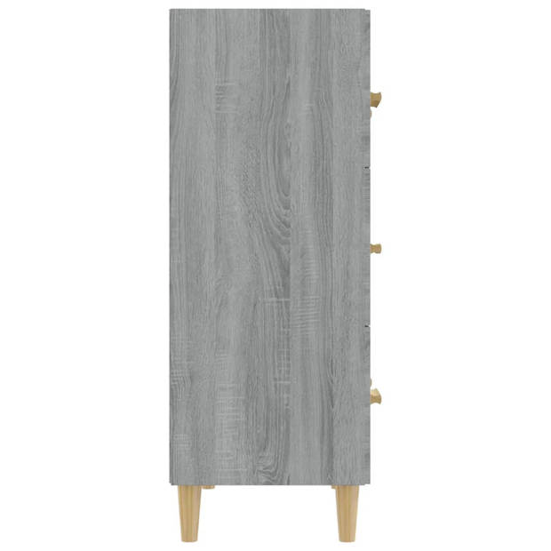 vidaXL Dressoir 70x34x90 cm bewerkt hout grijs sonoma eikenkleurig