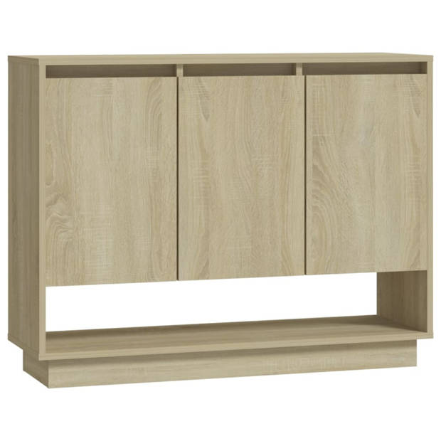 vidaXL Dressoir 97x31x75 cm bewerkt hout sonoma eikenkleurig