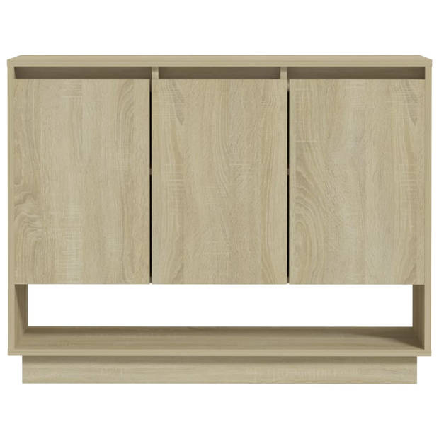 vidaXL Dressoir 97x31x75 cm bewerkt hout sonoma eikenkleurig