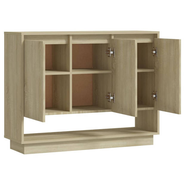 vidaXL Dressoir 97x31x75 cm bewerkt hout sonoma eikenkleurig