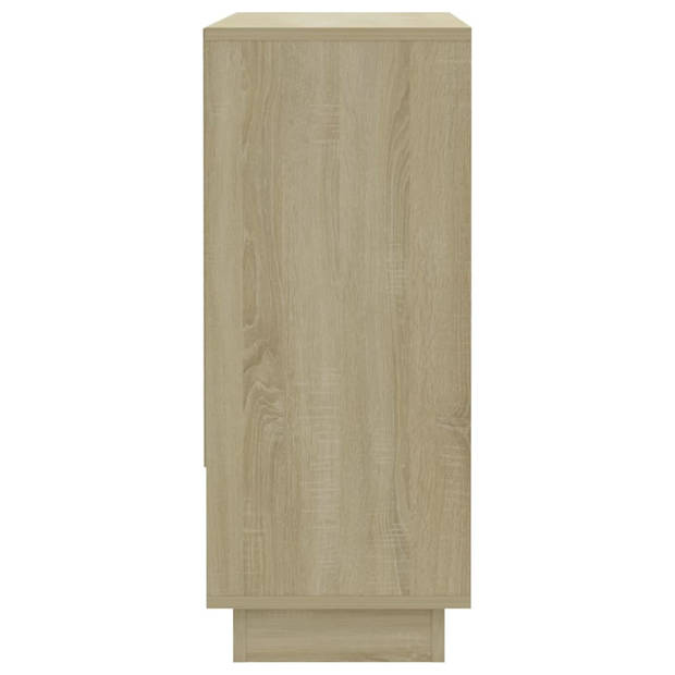 vidaXL Dressoir 97x31x75 cm bewerkt hout sonoma eikenkleurig