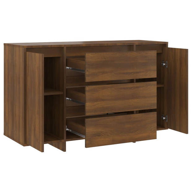 The Living Store Dressoir Bijzetkast - 120 x 41 x 75 cm - Bruineiken - Spaanplaat