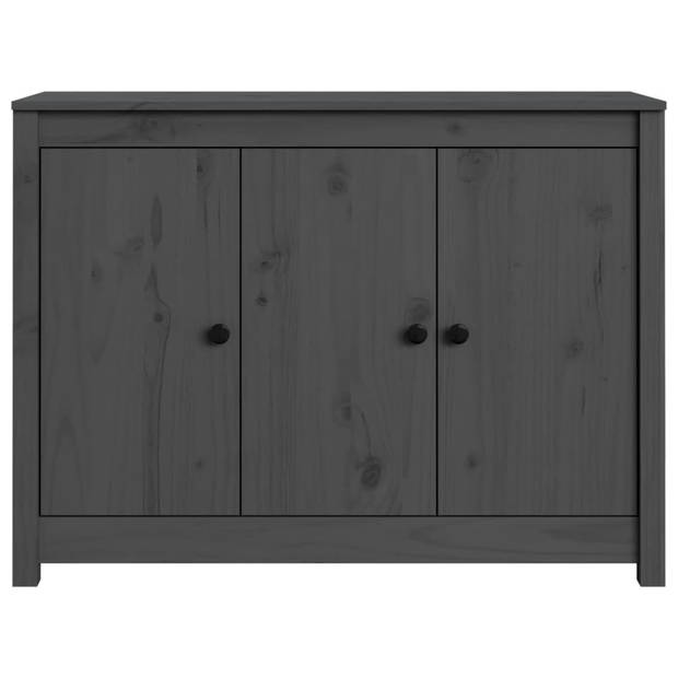 The Living Store Dressoir - Massief grenenhout - 100 x 35 x 74 cm - Grijs