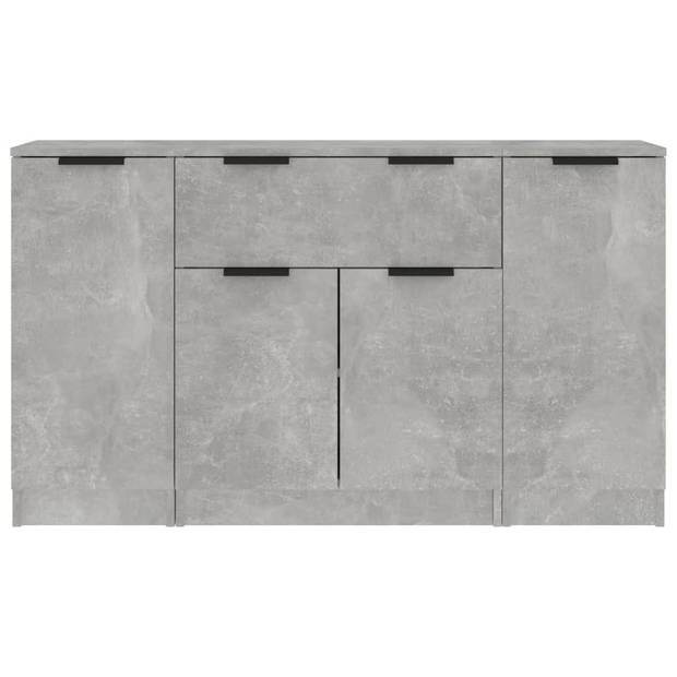 The Living Store Dressoir Hout - 30 x 30 x 70 cm - Betongrijs