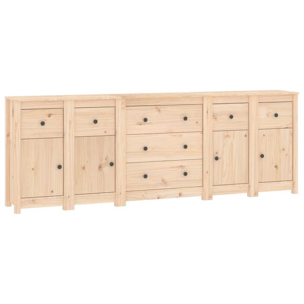 vidaXL Dressoir 230x35x80 cm massief grenenhout