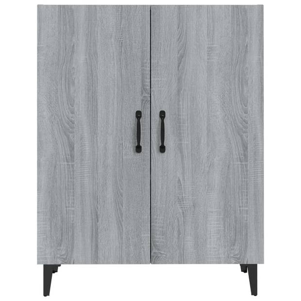 vidaXL Dressoir 70x34x90 cm bewerkt hout grijs sonoma eikenkleurig