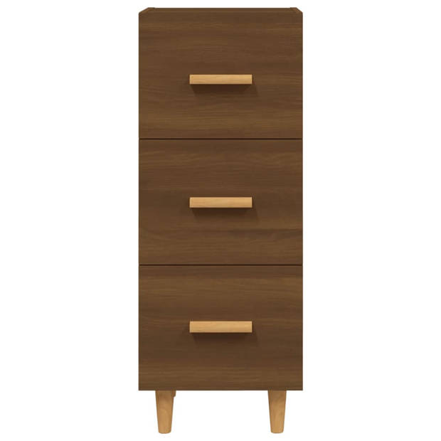 vidaXL Dressoir 34,5x34x90 cm bewerkt hout bruin eikenkleur