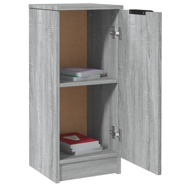 The Living Store Dressoir - Opbergkast 30x30x70cm - Grijs Sonoma Eiken