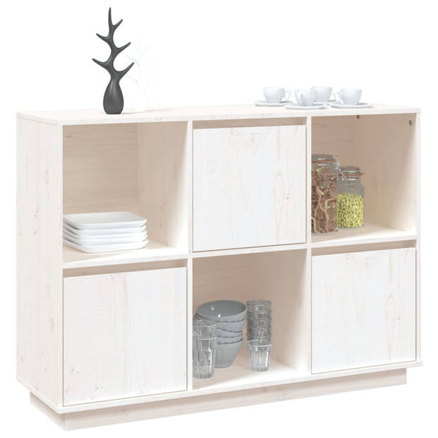 The Living Store Dressoir - Modern - Bijzetkast - 110.5 x 35 x 80 cm - Massief grenenhout