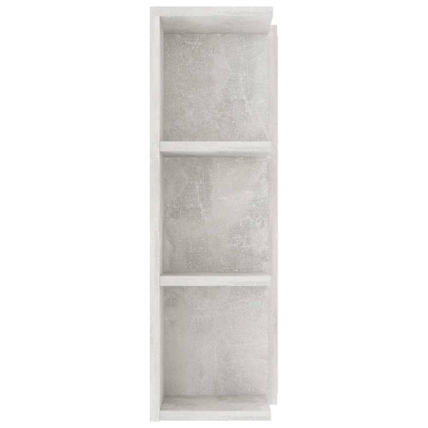 The Living Store Badkamerset - Betongrijs - Spiegelkast 80x20.5x64cm - Hoge kast 30x30x179cm - Medium kast 30x30x95cm -