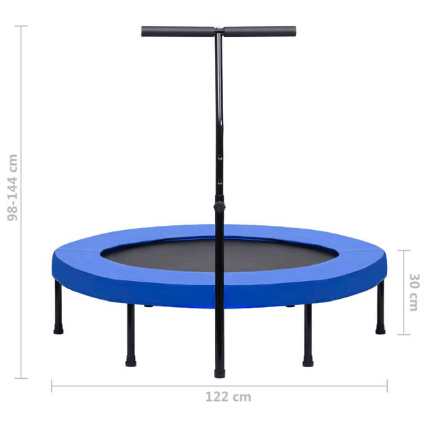 vidaXL Fitnesstrampoline met handgreep en veiligheidsmat 122 cm