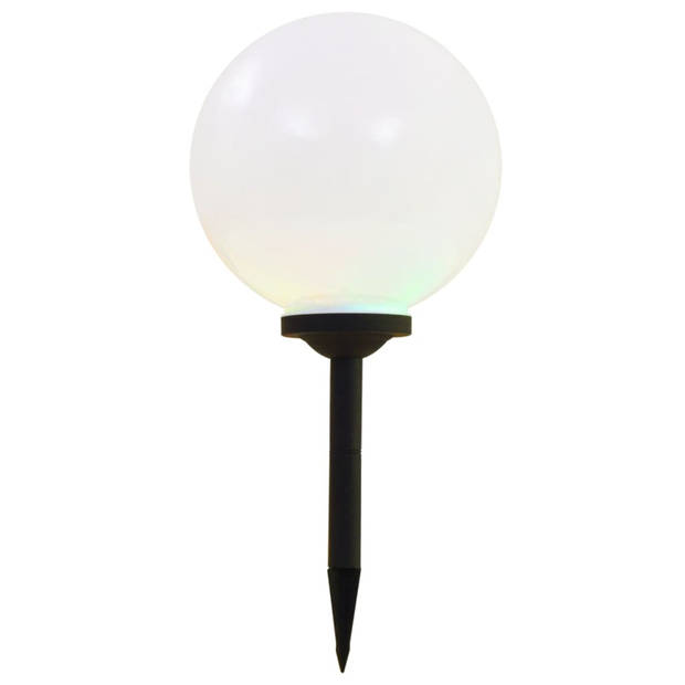 vidaXL LED-solarlampen rond 30 cm RGB 2 st