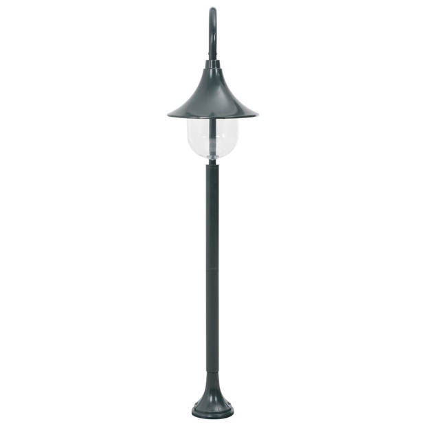 vidaXL Paalverlichting tuin E27 120 cm aluminium donkergroen