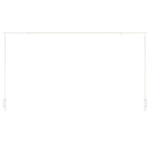 Tafelklem/tafelhaak - wit - staal - verstelbaar - 117-211,5 x 3,7 - 110,5 cm - Tafelklemmen