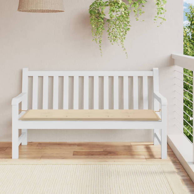 The Living Store Tuinbankkussen - Oxford stof - 150x50x3 cm - Beige