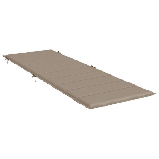 vidaXL Ligbedkussen 186x58x3 cm oxford stof taupe