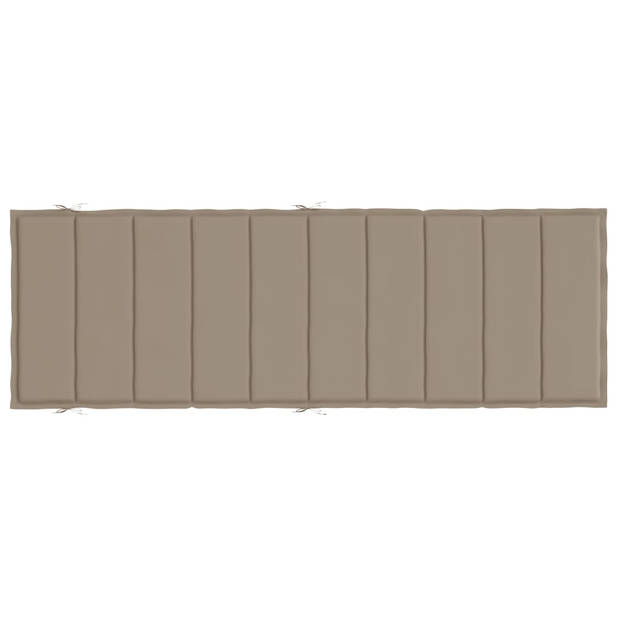 vidaXL Ligbedkussen 186x58x3 cm oxford stof taupe