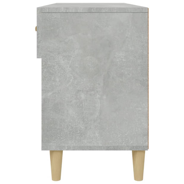 The Living Store Schoenenkast - Betongrijs - 102 x 35 x 55 cm - Stabiel en trendy design