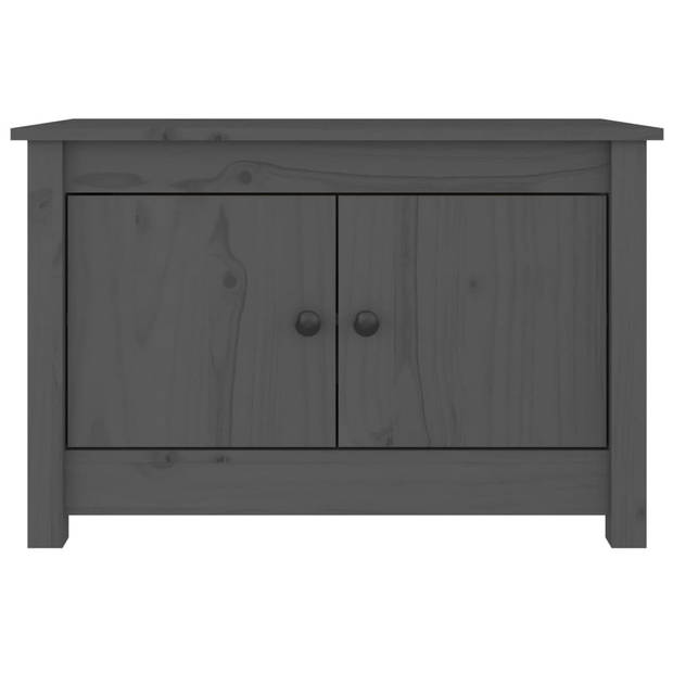 The Living Store Schoenenkast - Grijs - 70 x 38 x 45.5 cm - Massief Grenenhout