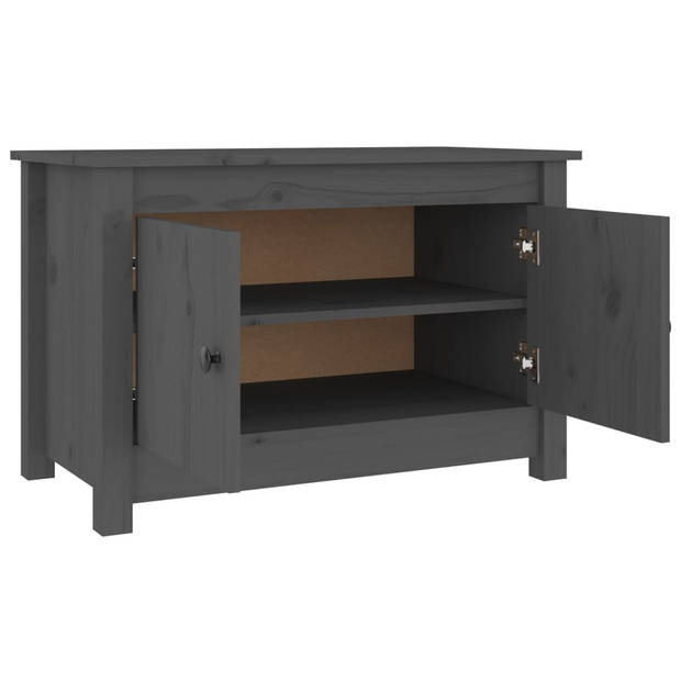 The Living Store Schoenenkast - Grijs - 70 x 38 x 45.5 cm - Massief Grenenhout