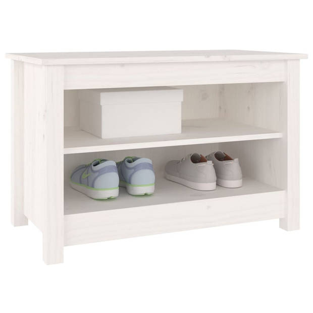 The Living Store Schoenenbank Grenenhout - Wit - 70 x 38 x 45.5 cm - Trendy ontwerp