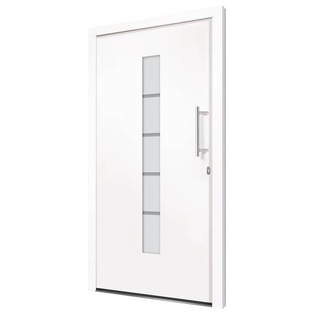 The Living Store Voordeur - 110 x 210 cm - 5-weg veiligheidsslot - Aluminium drempel - Wit