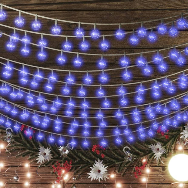 The Living Store Lichtslinger LED - 400 LEDs - Blauw - 40m - 8 lichteffecten