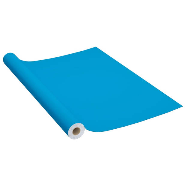 vidaXL Meubelfolies zelfklevend 2 st 500x90 cm PVC azuurblauw