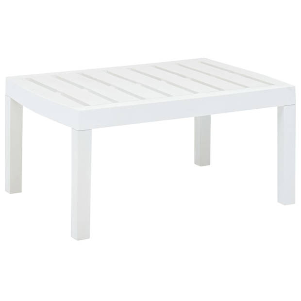 vidaXL Tuintafel 78x55x38 cm kunststof wit