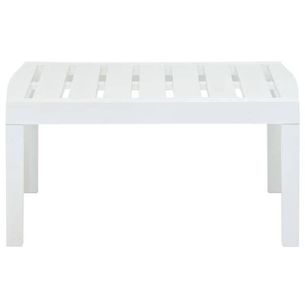 vidaXL Tuintafel 78x55x38 cm kunststof wit