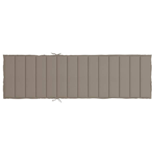 vidaXL Ligbedkussen 200x70x3 cm oxford stof taupe