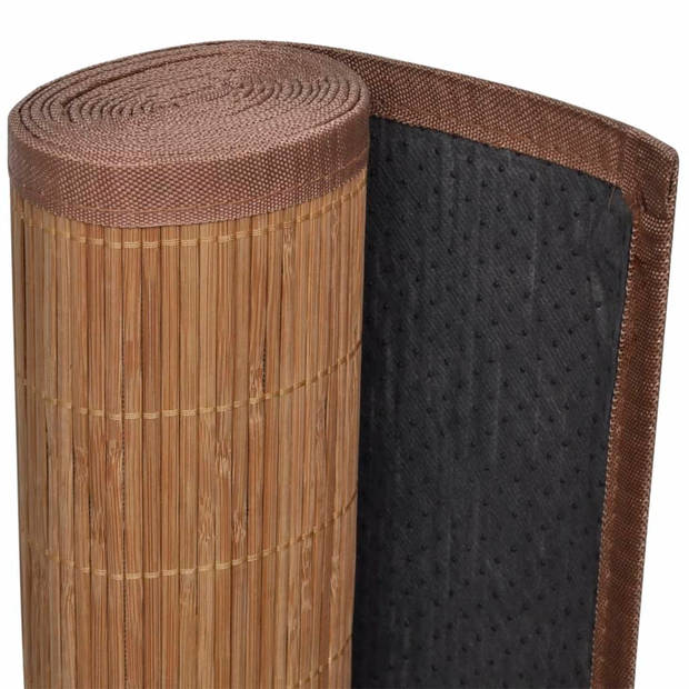 vidaXL Tapijt rechthoekig 150x200 cm bamboe bruin