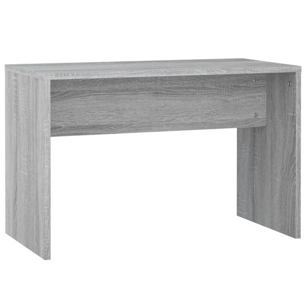 The Living Store Kaptafelset - Grijs Sonoma Eiken - 86.5 x 35 x 136 cm - LED-verlichting - Bewerkt hout