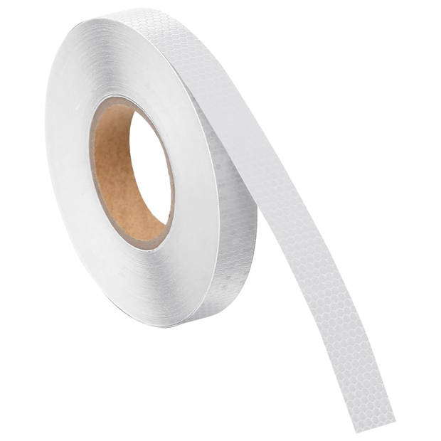 vidaXL Reflecterende tape 2,5 cm x 50 m PVC wit