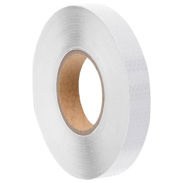 vidaXL Reflecterende tape 2,5 cm x 50 m PVC wit