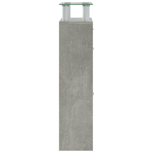 vidaXL Schoenenkast 63x24x104 cm bewerkt hout betongrijs