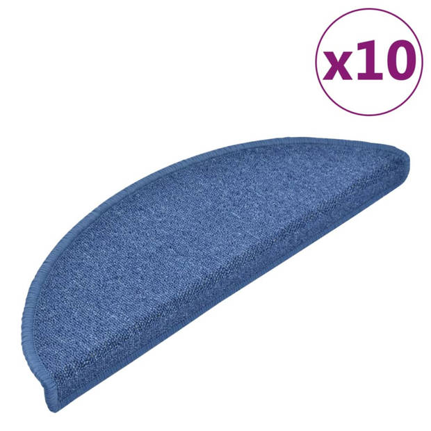 vidaXL Trapmatten 10 st 65x24x4 cm blauw