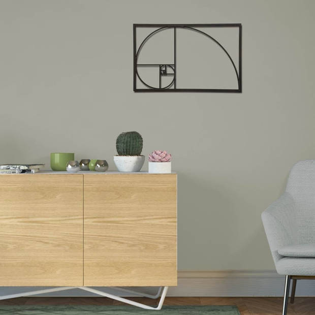 Homemania Wanddecoratie Golden Ratio 53x35 cm staal zwart