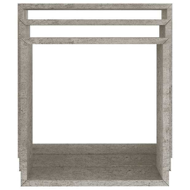 The Living Store Kubusschappen - Set van 3 - Betongrijs - MDF - 30x10x30 cm / 27x10x27 cm / 24x10x24 cm