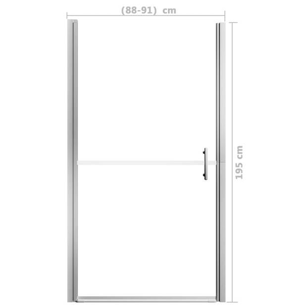 vidaXL Douchedeur 91x195 cm gehard glas