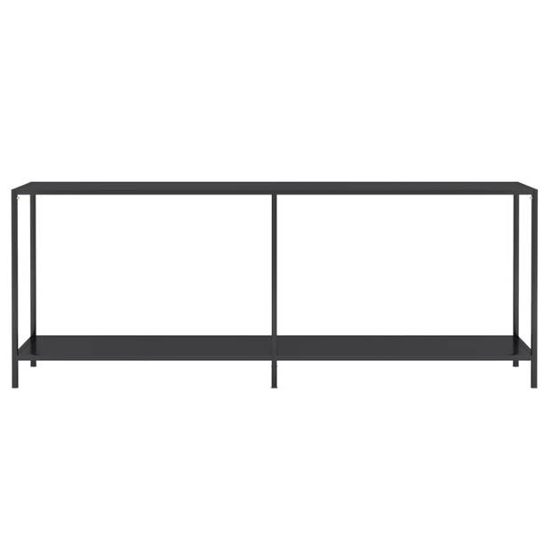 vidaXL Wandtafel 200x35x75,5 cm gehard glas zwart