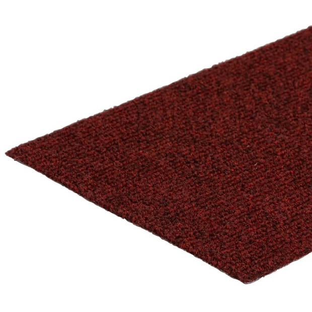 vidaXL 15 st Trapmatten zelfklevend rechthoekig 76x20 cm rood