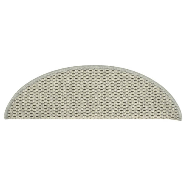 vidaXL Trapmatten zelfklevend 15 st sisal-look 56x17x3 cm lichtgroen