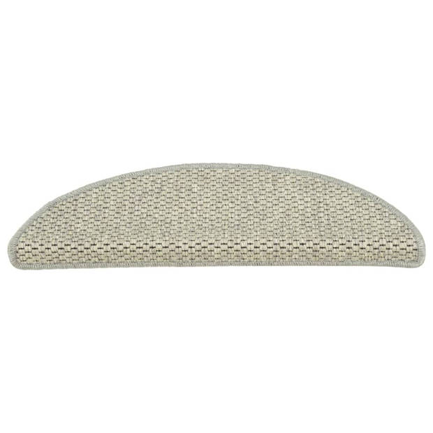 vidaXL Trapmatten zelfklevend 15 st sisal-look 56x17x3 cm lichtgroen